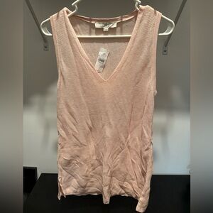 LOFT Blush V-Neck Tank Top
